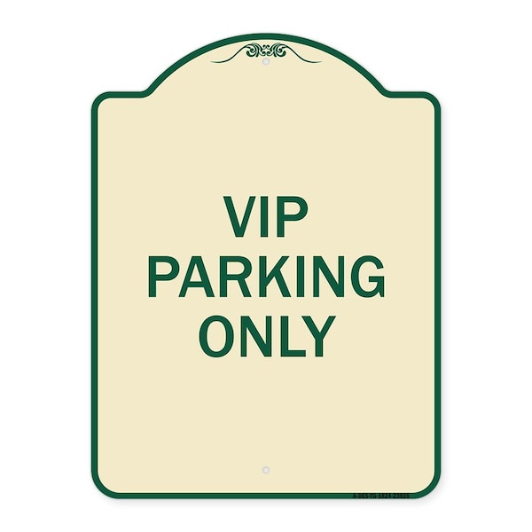 Reserved Parking VIP Parking Only Heavy-Gauge Aluminum Architectural Sign, 24" x 18", TG-1824-23026
